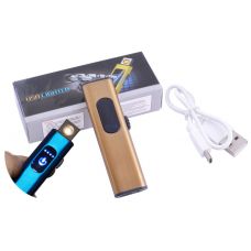 Электрическая Зажигалка, USB Lighter, Подарочная Упаковка, Gold, Type B