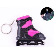 Зажигалка газовая-брелок ролики Pink