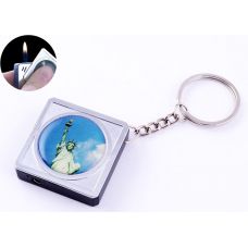 Зажигалка карманная-брелок квадрат Статуя Свободы