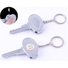 Зажигалка карманная ключ авто AUDI (обычное пламя) Silver