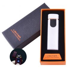 Электроимпульсная зажигалка в подарочной коробке Shift White