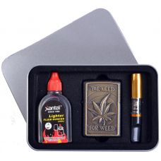 Подарочный набор 3в1: Зажигалка, бензин, мундштук, Classic 6