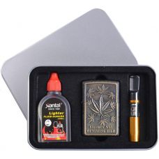 Подарочный набор 3в1: Зажигалка, бензин, мундштук, Classic 5