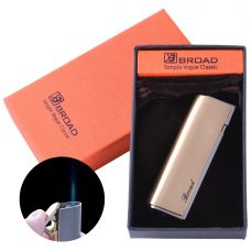 Зажигалка газовая в подарочной упаковке Broad (Острое пламя)  Gold