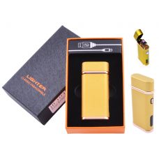 Электроимпульсная зажигалка в подарочной коробке Lighter Pulse Gold