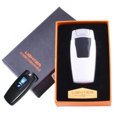 Электроимпульсная зажигалка в подарочной коробке Украина Slide White