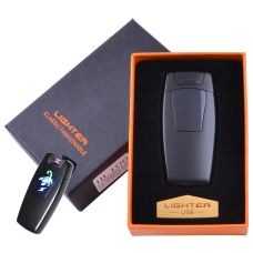 Электроимпульсная зажигалка в подарочной коробке Скорпион Soft Black