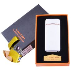 Электроимпульсная зажигалка в подарочной коробке Lighter Torn White