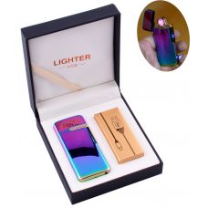 Электроимпульсная зажигалка в подарочной коробке Lighter Premium Snake