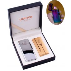 Электроимпульсная зажигалка в подарочной коробке Lighter Premium Shield