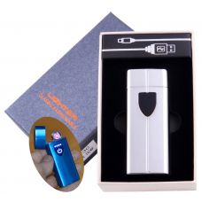 Электроимпульсная зажигалка в подарочной коробке Lighter Premium Silver