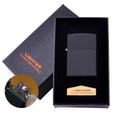 Электроимпульсная зажигалка в подарочной коробке LIGHTER (USB) Net Black