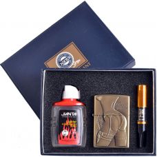 Подарочный набор Urde 3в1 Зажигалка, бензин, мундштук V.14