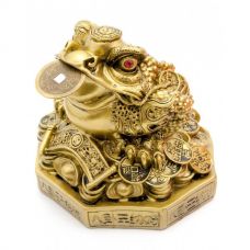 Статуэтка Жаба каменная крошка "Бронза" (17,5х17х17 см)