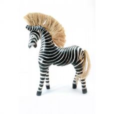 Статуэтка Зебра расписная дерево (24х17х5 см)