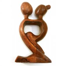 Статуэтка "Влюбленные люди" деревянная (15х8х2.5 см)