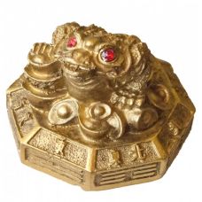 Статуэтка Жаба каменная крошка "Бронза" (6,5х7х5 см)