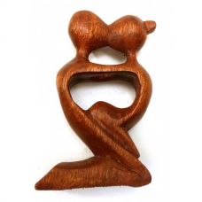 Статуэтка "Влюбленные" дерево Сердце (10х5х2,5 см)A