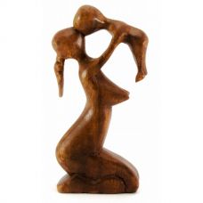 Статуэтка "Мама с ребенком" дерево (15х7,5х2.5 см)