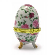 Шкатулка яйцо Роза Свит (7,5х5х5см) Белая Homade