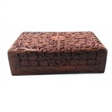 Шкатулка резная розовое дерево (20,5х12,5х6 см) Homade