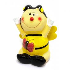 Копилка керамическая "Пчелка с Бабочкой" (13х10х8 см) Home Place