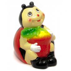 Копилка керамическая "Божья Коровка с Клубникой" (12х9,5х9 см) Home Place