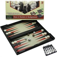 Игровой набор магнитный 3 в 1 (Шахматы,шашки,нарды)(32х32х2 см) 19312