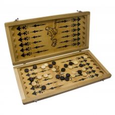 Нарды с узором,фасад из массива дерева (56х27,5х5 см) 26075