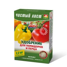 Удобрение Чистый Лист для помидора и перцев 1.2 кг Kvitofor
