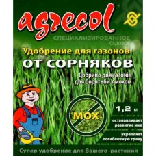Удобрение для газонов против сорняков и мха, 1.2кг Agrecol